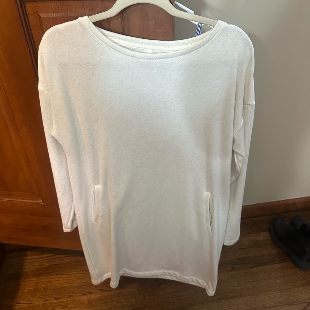 Cream Long Sleeve Dress